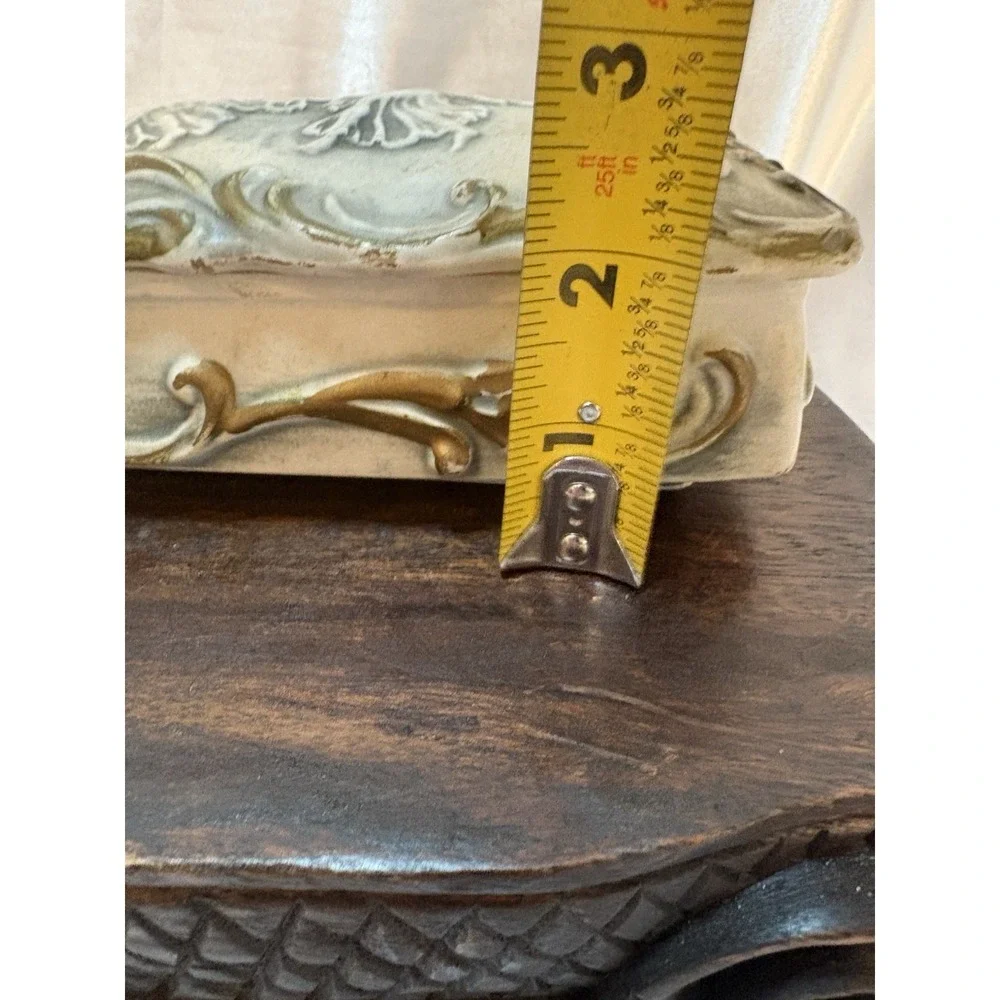 French Bisque Porcelain Trinket Cigarette dresser Box Late 1800s